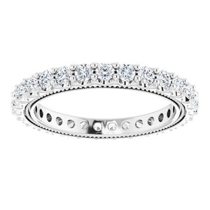 14K White 7/8 CTW Lab-Grown Diamond Eternity Band Size 5