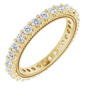 14K Yellow 7/8 CTW Natural Diamond Eternity Band Size 4