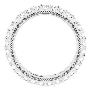 14K White 7/8 CTW Lab-Grown Diamond Eternity Band Size 5