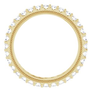 14K Yellow 1 CTW Natural Diamond Eternity Band Size 7.5