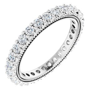 14K White 7/8 CTW Lab-Grown Diamond Eternity Band Size 5