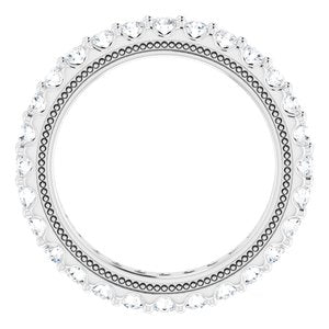 Platinum 7/8 CTW Natural Diamond Eternity Band Size 4