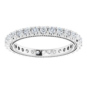 Platinum 3/4 CTW Natural Diamond Eternity Band Size 6