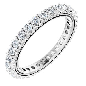 Platinum 3/4 CTW Natural Diamond Eternity Band Size 6