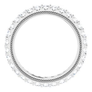 Platinum 9/10 CTW Lab-Grown Diamond Eternity Band Size 6