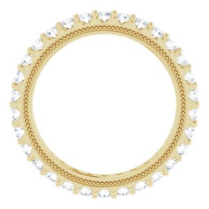 14K Yellow 3/4 CTW Natural Diamond Eternity Band Size 6