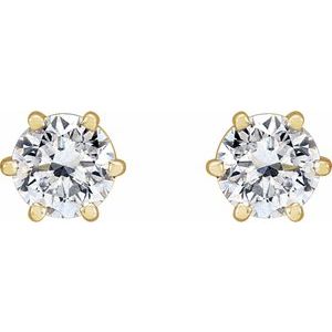 14K Yellow Gold 1 CTW Natural Diamond Stud Earrings – image 2