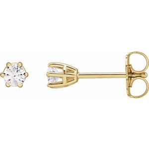 14K Yellow Gold 1/6 CTW Lab-Grown Diamond Earrings