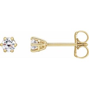 14K Yellow Gold 1/4 CTW Natural Diamond Stud Earrings