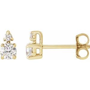 14K Yellow Gold 1/3 CTW Lab-Grown Diamond Earrings