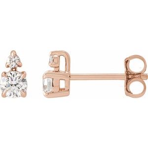 14K Rose Gold 1/3 CTW Lab-Grown Diamond Earrings