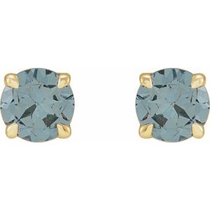 14K Yellow Gold Gray Spinel Earrings – image 2