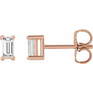 14K Rose Gold 1/5 CTW Natural Diamond Stud Earrings