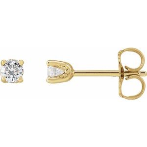 14K Yellow Gold 1/5 CTW Natural Diamond Stud Earrings
