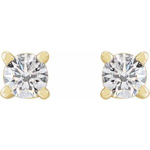 14K Yellow Gold 1/8 CTW Natural Diamond Stud Earrings – image 2