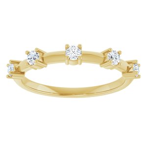 14K Yellow 1/3 CTW Natural Diamond Knife-Edge Anniversary Band