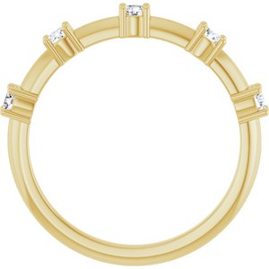 14K Yellow 1/3 CTW Natural Diamond Knife-Edge Anniversary Band