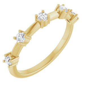 14K Yellow 1/3 CTW Natural Diamond Knife-Edge Anniversary Band
