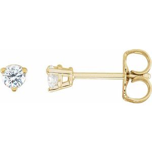 14K Yellow Gold 1/5 CTW Natural Diamond Earrings