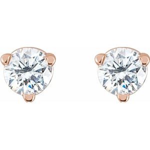 14K Rose Gold .06 CTW Natural Diamond Earrings – image 2