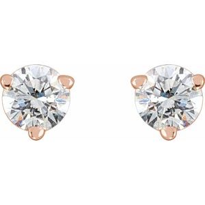 14K Rose Gold 1/4 CTW Natural Diamond Earrings – image 2