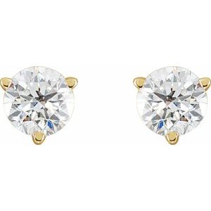 14K Yellow Gold 3/4 CTW Lab-Grown Diamond Earrings – image 2