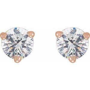 14K Rose Gold 1/3 CTW Natural Diamond Earrings – image 2