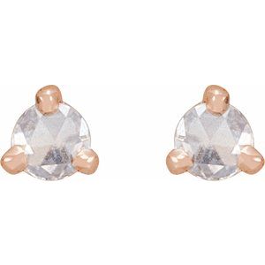 14K Rose Gold .08 CTW Rose-Cut Natural Diamond Stud Earrings – image 2