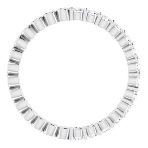 Platinum 1/2 CTW Natural Diamond Reversible Eternity Band Size 6