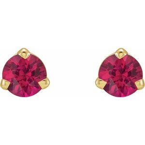Round 3-Prong Claw Cocktail-Style Stud Earrings
