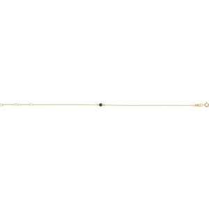14K Yellow Lab-Grown Alexandrite Bezel-Set Solitaire 6 1/2-7 1/2" Bracelet