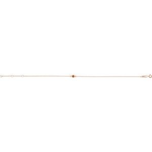 14K Rose Gold Natural Citrine Bezel-Set Solitaire 6 1/2-7 1/2" Bracelet