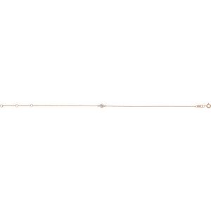 14K Rose Gold 1/10 CT Natural Diamond 6 1/2-7 1/2" Bracelet