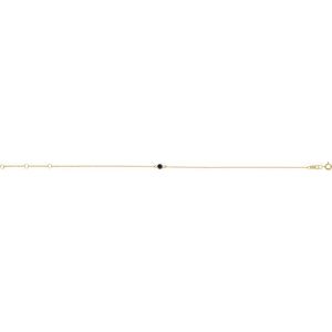 14K Yellow Lab-Grown Blue Sapphire Bezel-Set Solitaire 6 1/2-7 1/2" Bracelet