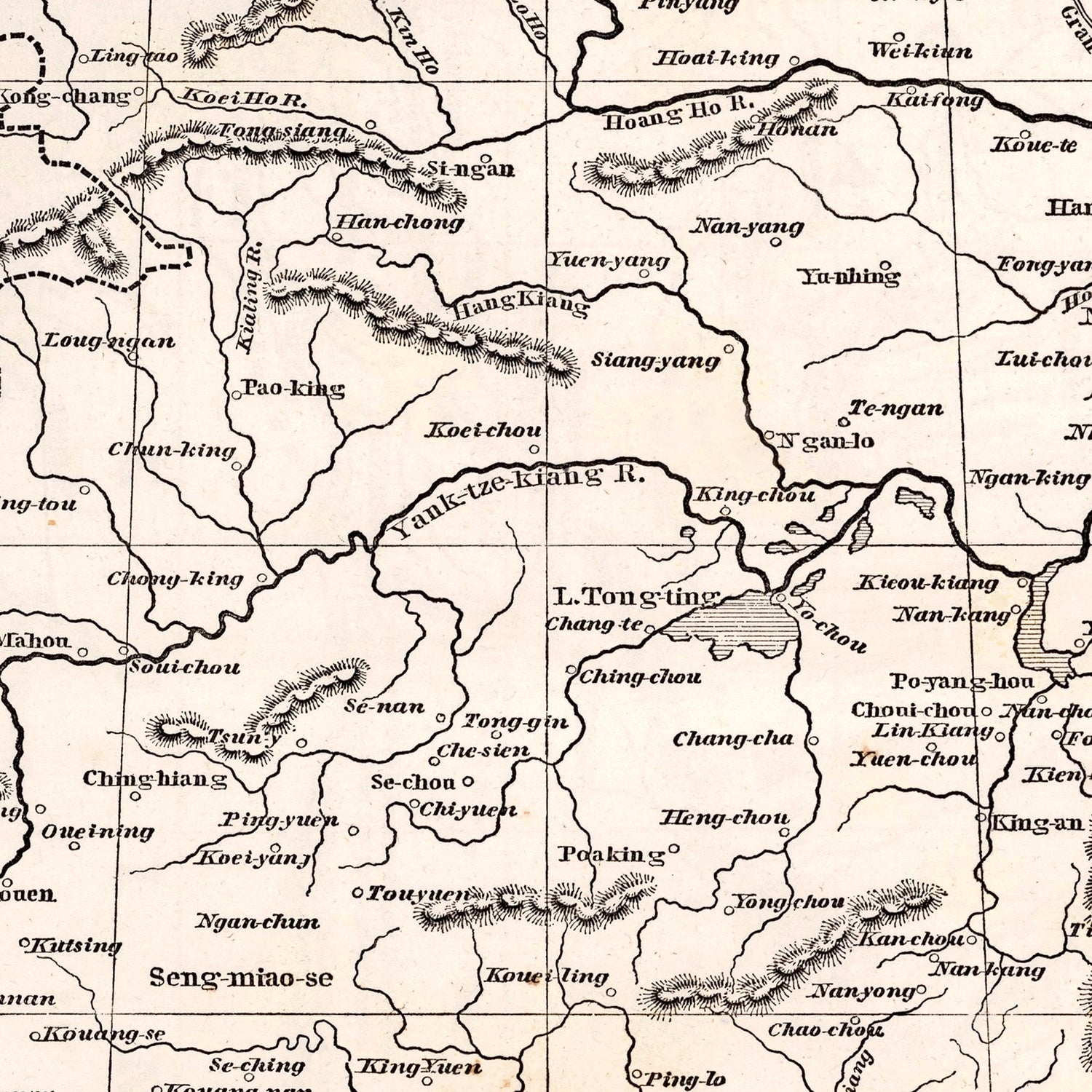 Vintage Map of China 1848