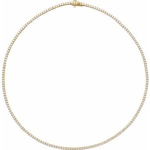 14K Yellow Gold 5 7/8 CTW Natural Diamond Line 16" Necklace