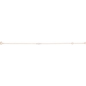14K Rose Gold 1/4 CT Lab-Grown Diamond 6 1/2-7 1/2" Bracelet