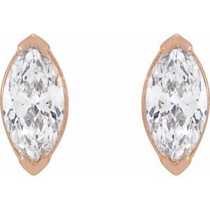 14K Rose Gold 1/2 CTW Lab-Grown Diamond Stud Earrings – image 2
