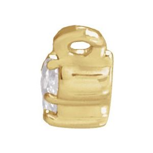 14K Yellow Gold .07 CTW Rose-Cut Natural Diamond Scattered Necklace Center
