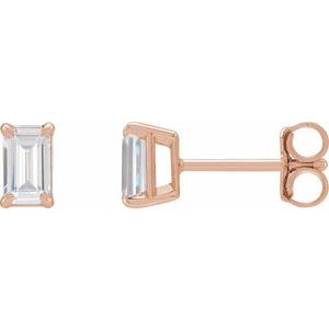 14K Rose Gold 1 1/2 CTW  Lab-Grown Diamond Earrings