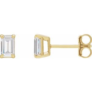 14K Yellow Gold 1 1/2 CTW  Lab-Grown Diamond Earrings