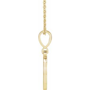 14K Yellow Gold Natural Blue Sapphire Gigi 16-18" Necklace
