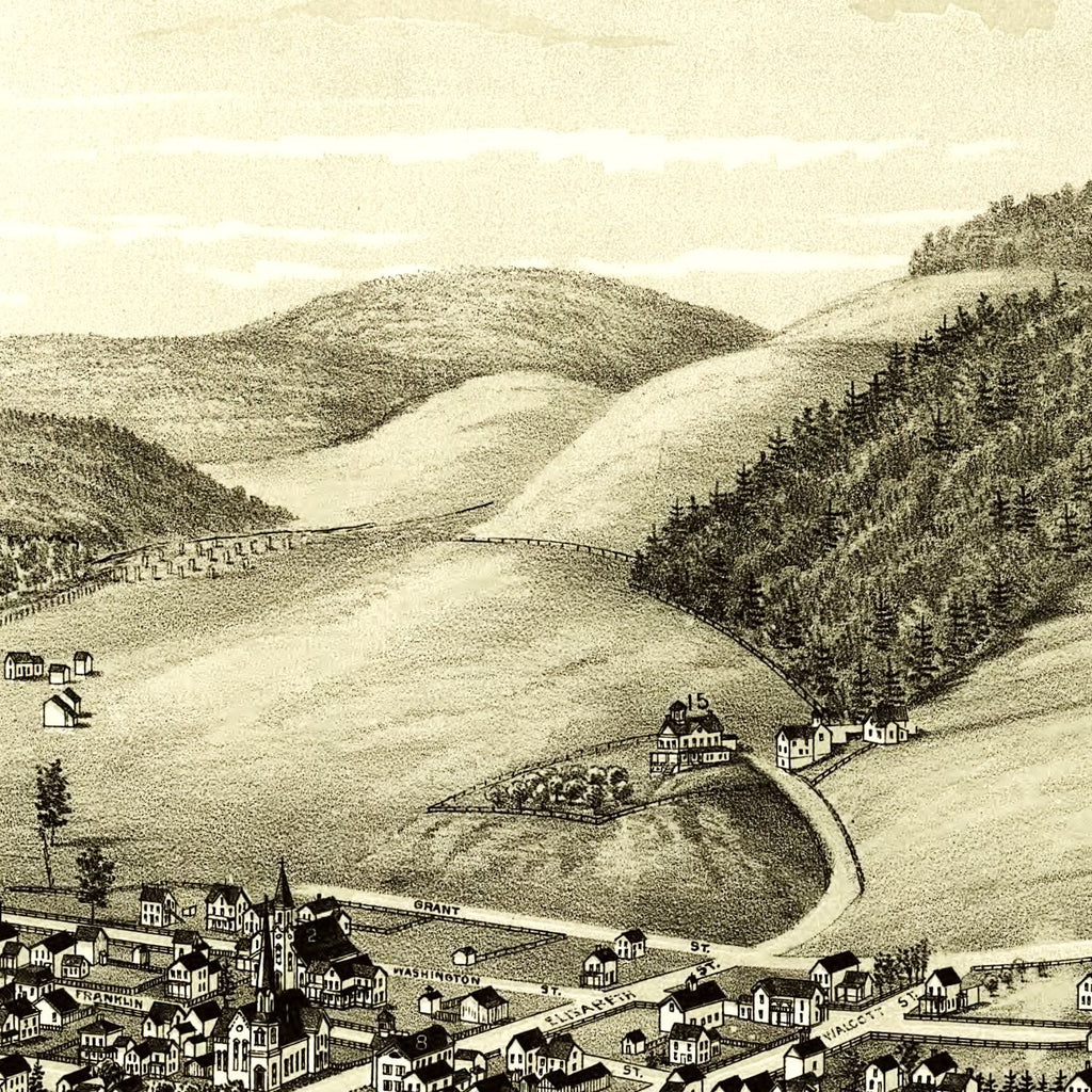 Vintage Map of Great Bend, Pennsylvania 1887