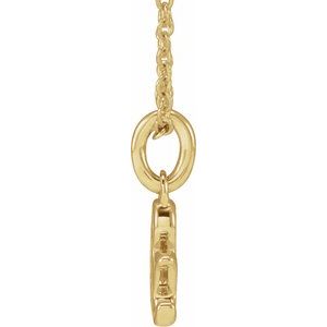 14K Yellow Gold .01 CTW Natural Diamond Ampersand 16-18" Necklace