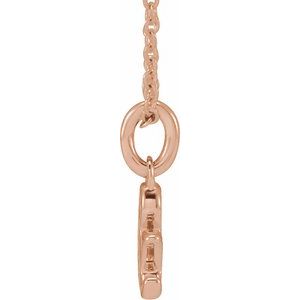 14K Rose Gold .01 CTW Natural Diamond Ampersand 16-18" Necklace