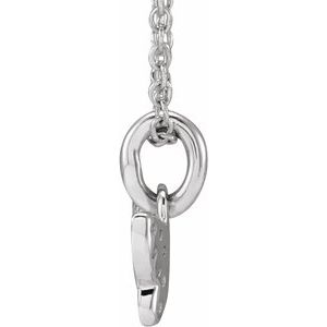 14K White Gold .06 CTW Natural Diamond Youth Butterfly 15" Necklace