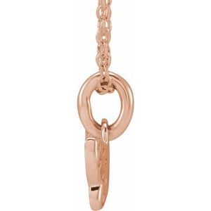 14K Rose Gold .06 CTW Natural Diamond Youth Butterfly 15" Necklace