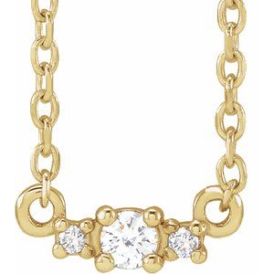 14K Yellow Gold .04 CTW Natural Diamond 18" Necklace
