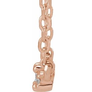 14K Rose Gold .04 CTW Natural Diamond 18" Necklace