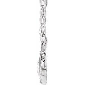 14K White Gold 1/6 CTW Rose-Cut Natural Diamond 18" Necklace